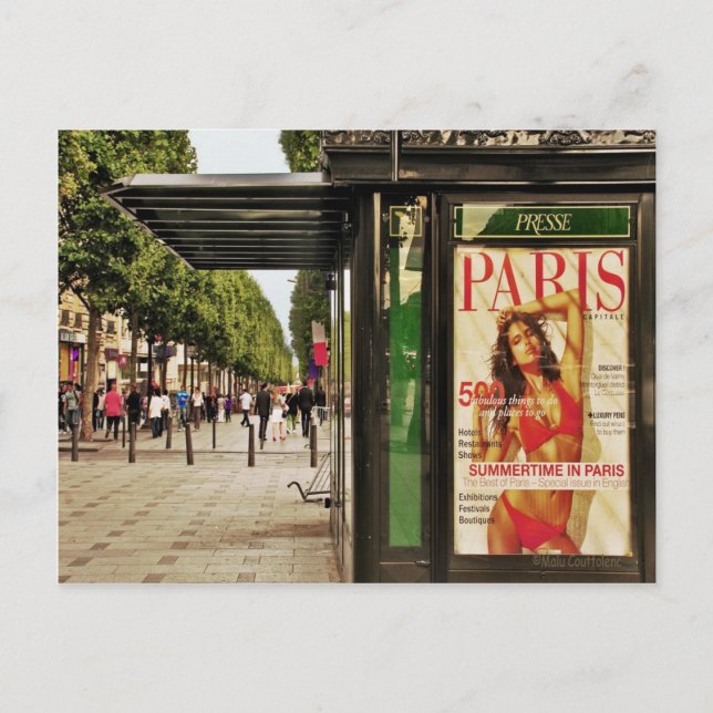 Sommerzeit in Paris Postkarte (Vorderseite)