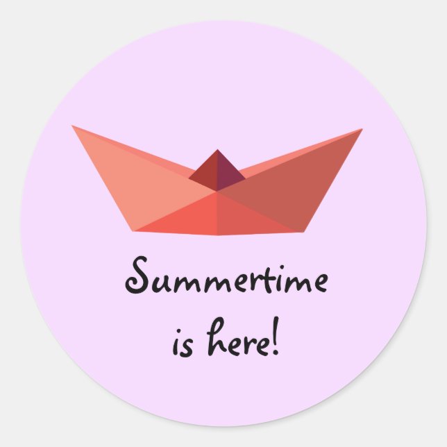 Sommerzeit ist hier Text Sticker (Vorderseite)
