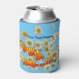 Sommerzeit Kunden-Text Blumen Kühler Dosenkühler