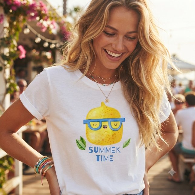 Sommerzeit & Lustiger Sommer-Limonen  T-Shirt (Von Creator hochgeladen)