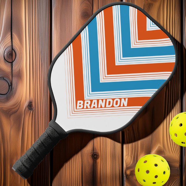 Sommerzeit Nostalgische Vintage Zickzack Fassade N Pickleball Schläger (Von Creator hochgeladen)