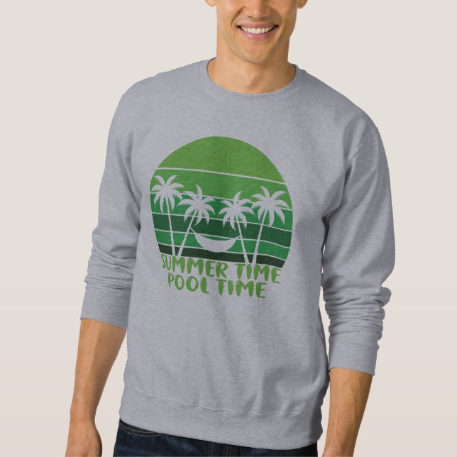 SOMMERZEIT POOL ZEIT. SWEATSHIRT (Vorderseite)