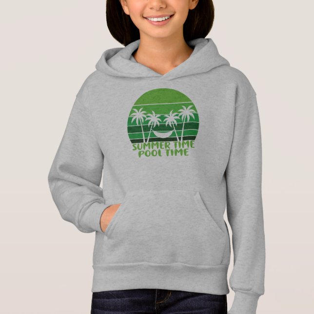SOMMERZEIT POOLZEIT. HOODIE (Vorderseite)