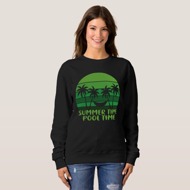 SOMMERZEIT POOLZEIT. SWEATSHIRT (Vorne ganz)