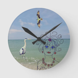 Sommerzeit Runde Wanduhr