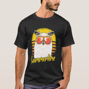 Sommerzeit Schlepper Sonnenuntergang Strandurlaub T-Shirt