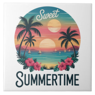 Sommerzeit Sommer Reise Strand Fliese