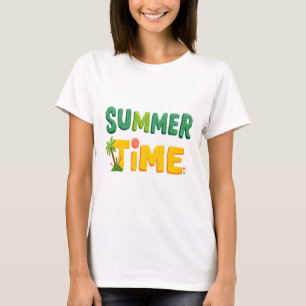 Sommerzeit - Sommerzeit mit Palmen und Sonne T-Shirt
