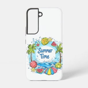 Sommerzeit - Sommerzeit Strand Illustration Samsung Galaxy Hülle