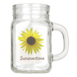 Sommerzeit-Sonnenblume Einmachglas