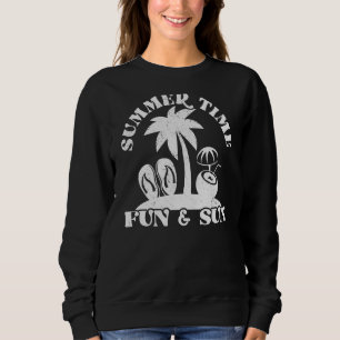 Sommerzeit Spaß und Sonnenurlaub Grafik Sweatshirt