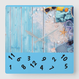 ***SOMMERZEIT*** SQUARE WANDSCHALTER QUADRATISCHE WANDUHR