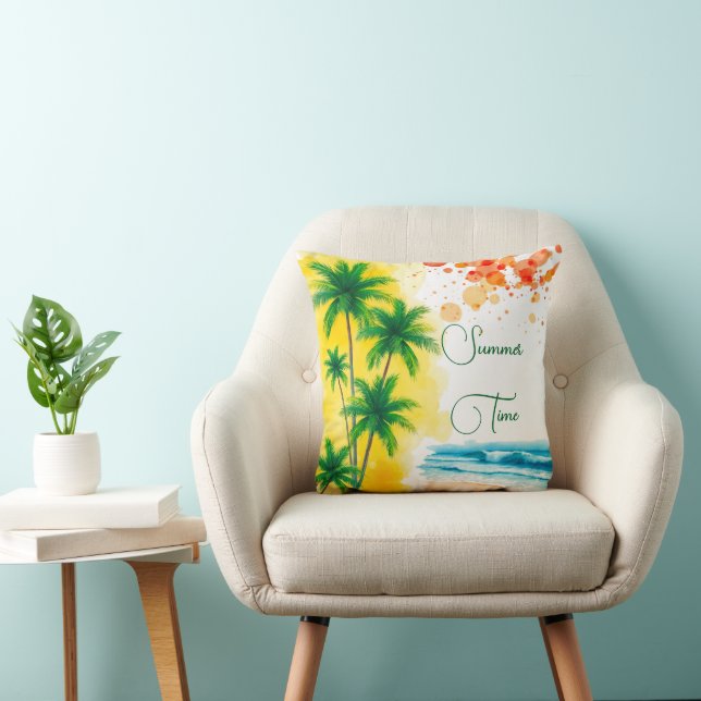 „Sommerzeit“-Stranddesign Kissen (Stuhl )