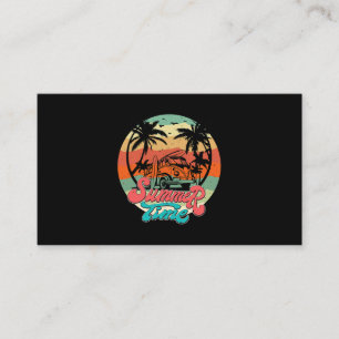 Sommerzeit Surf Funny Beach Familienurlaub Match Visitenkarte