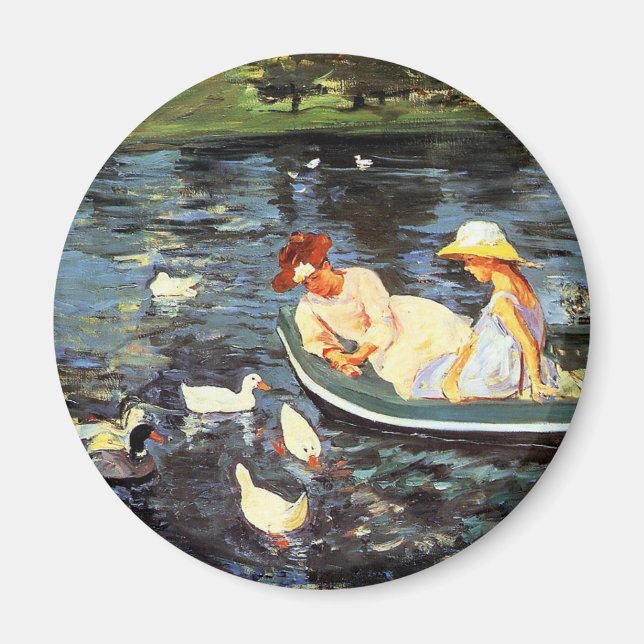 Sommerzeit (von Mary Cassatt) Magnet (Vorne)