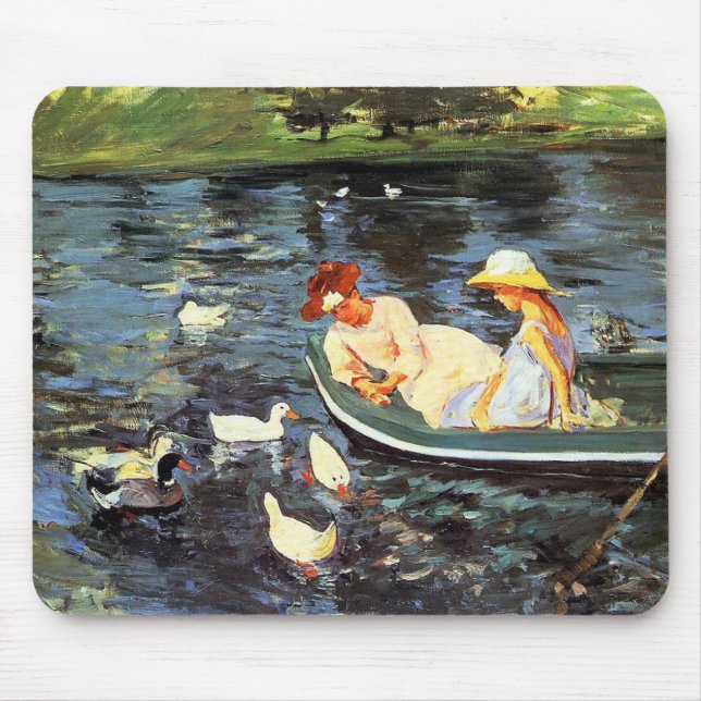 Sommerzeit (von Mary Cassatt) Mousepad (Vorne)