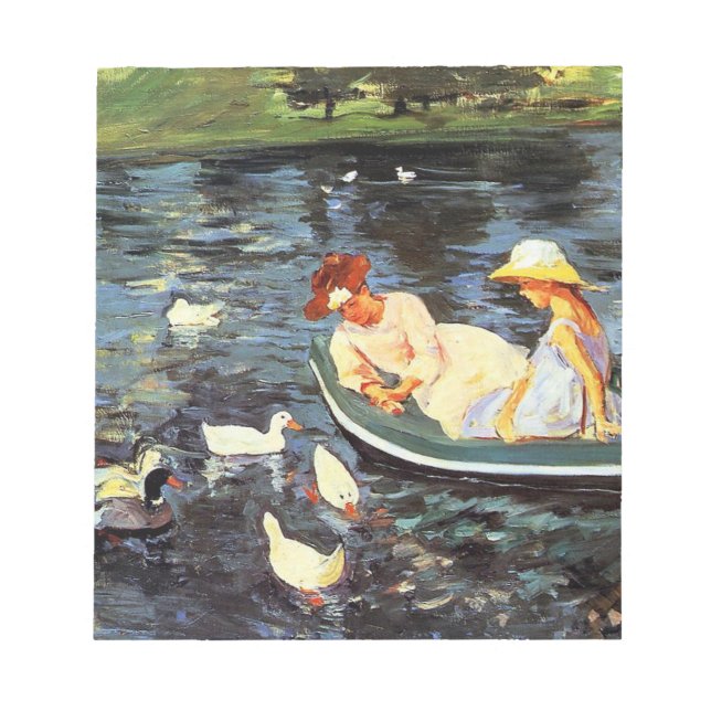 Sommerzeit (von Mary Cassatt) Notizblock (Vorderseite)