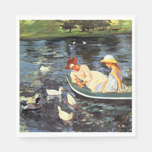 Sommerzeit (von Mary Cassatt) Serviette (Vorderseite)