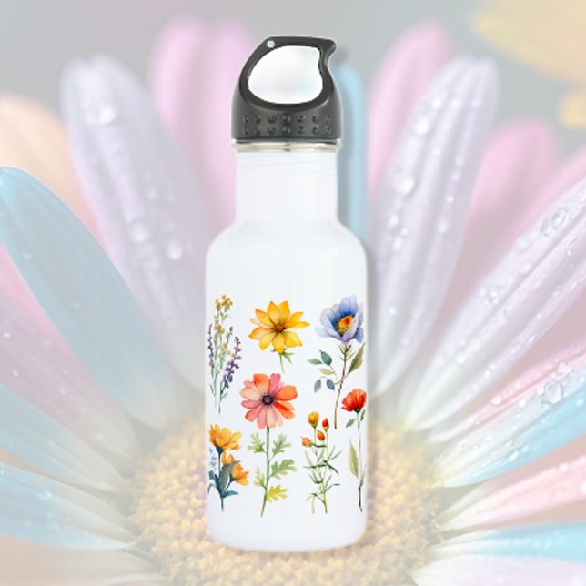 Sommerzeit-Wildblumen Edelstahlflasche (Von Creator hochgeladen)