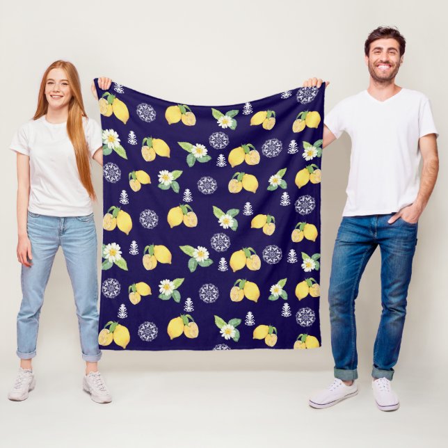 Sommerzeit Zitronen Fleecedecke (Beispiel)