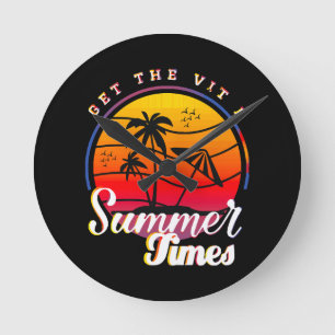 Sommerzeiten Runde Wanduhr