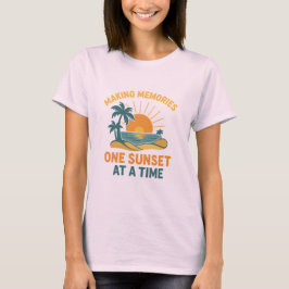 Sommerzeitgestaltung - Sunset Family Vacation Vibe T-Shirt