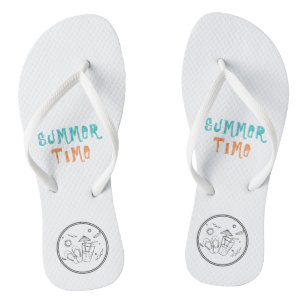 Sommerzeitvibes von Sonne & Urlaub, Skizze Kunst Flip Flops