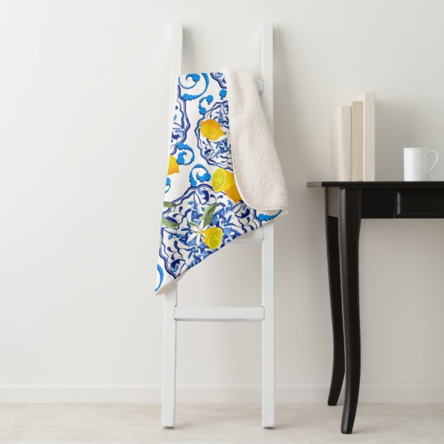 Sommerzitrus, boho, bohemiisch, floralmediterran  sherpadecke (Beispiel)