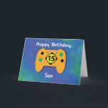Son 15 Year Old Birthday Gamer Controller Karte<br><div class="desc">Sie bereiten sich alle auf eine bevorstehende 15. Geburtstagsfeier vor. Aber warten Sie,  vergessen Sie nicht etwas? Ja,  wenn Sie jetzt keine Kopie dieser Karte bestellen! Ja,  das ist eine tolle Karte,  um dem Video-Gamer Sohn,  den Sie got haben,  zu geben.</div>