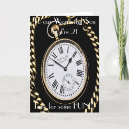 SON 21. BIRTHDAY CARD KARTE