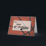 Son 9. Geburtstag Basketball Grosser Sport Karte<br><div class="desc">Bald wird dein Sohn einen neunten Geburtstag feiern. Diese früh müssen Sie sich eine Kopie dieser Karte holen, um ihm an diesem besonderen Tag zu geben. Mit einem Basketball auf der Vorderseite und einer unterhaltsamen Botschaft im Inneren werden Sie sicher einen Regenbogengruß treffen. DER TEXT AUF DER KARTENDECKE IST EIN...</div>