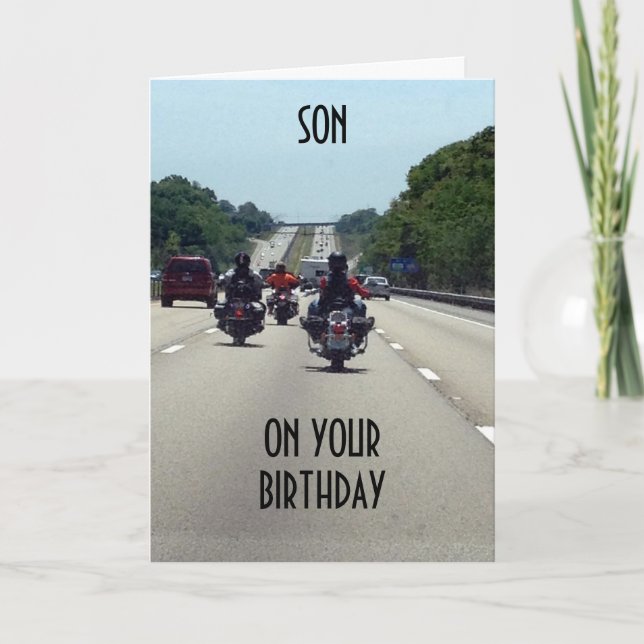 **SON** AM GEBURTSTAG AUF DER STRASSE KARTE (Vorderseite)