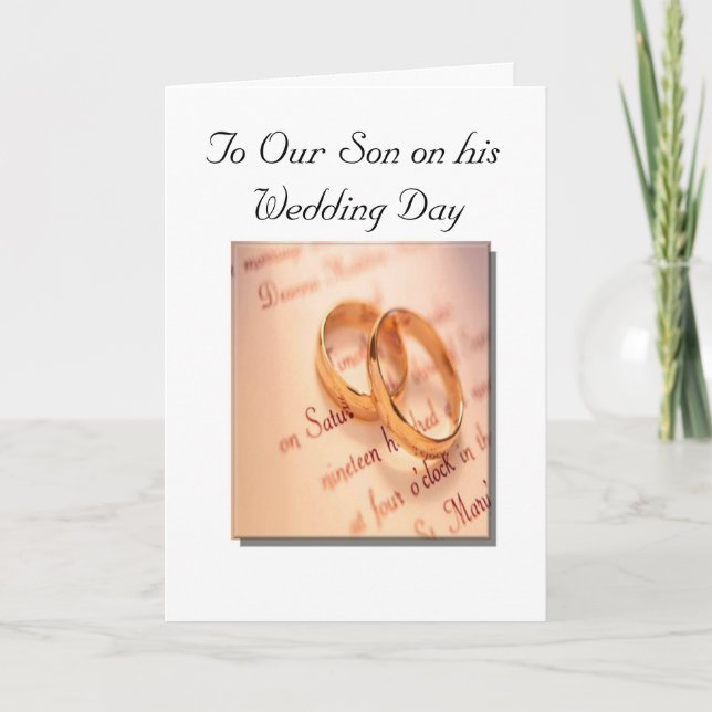 Son and Daughter's Wedding Day Card Karte (Vorderseite)