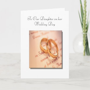 Son and Daughter's Wedding Day Card Karte