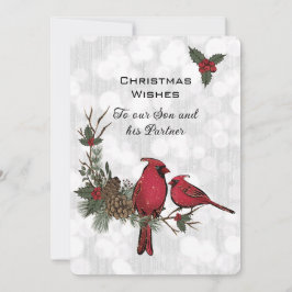 Son and Partner Red Kardinal Weihnachten