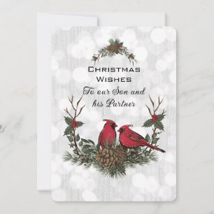 Son and Partner Red Kardinal Weihnachten