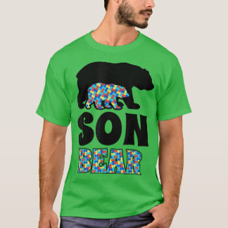 Son Bear Autismus Bewusstsein T-Shirt