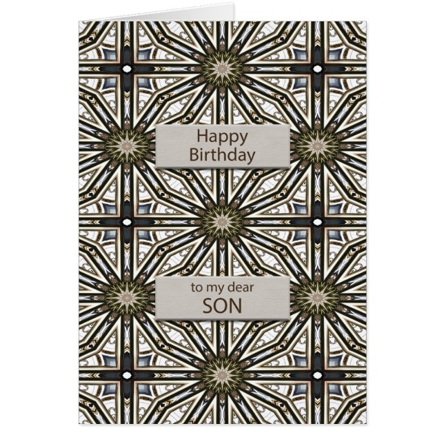 Son Birthday Abstrakt Mandala Design (Vorne)