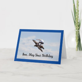 Son Birthday Bird Surfcard Karte