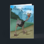Son Birthday Card - Cartoon Ostrich - Digitales Sc Karte<br><div class="desc">Son Birthday Card - Cartoon Ostrich - Digitales Gemälde</div>