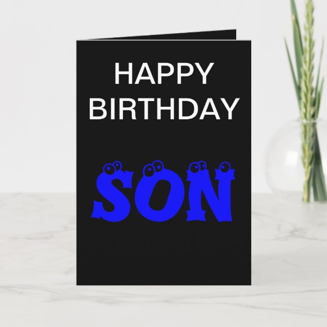 SON BIRTHDAY CARD KARTE (Vorderseite)