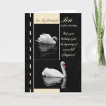 Son Birthday Card Swans Karte<br><div class="desc">Son Birthday Card Swans</div>