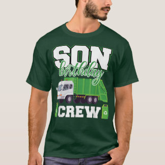 Son Birthday Crew Garbage Truck Family Matching Bi T-Shirt