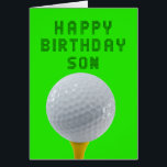 Son Birthday Golf<br><div class="desc">Alles Gute zum Geburtstag Ihres Sohnes! Ein Golfball auf einem Abschlag bereit zum Abschlag! Eine tolle Karte für jeden Sohn,  der das Golfspiel Lieben.</div>