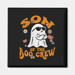 Son Boo Crew Groovy Matching Family Halloween Men Magnet