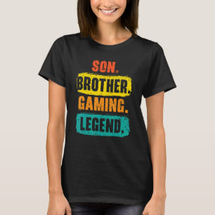 Son Brother Gaming Legend Bestes Bro je Brotherhoo T-Shirt