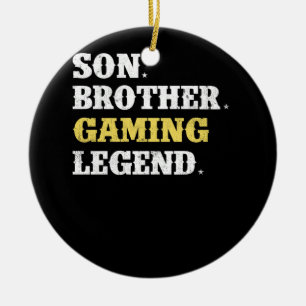 Son Brother Gaming Legend Gaming Christmas Gamer Keramik Ornament