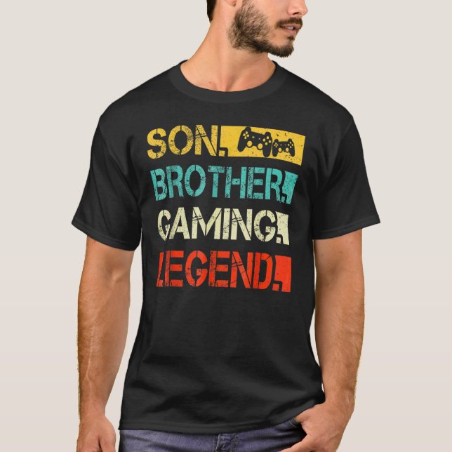 Son Brother Gaming Legend Video Gamer for Boys T-Shirt (Vorderseite)