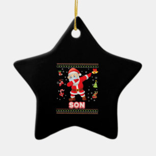 Son Christ-Mask Dabbing Santa Mask Frohe Weihnacht Keramik Ornament