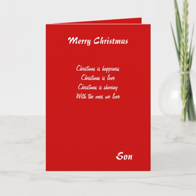 Son Christmas greeting cards Feiertagskarte (Vorderseite)